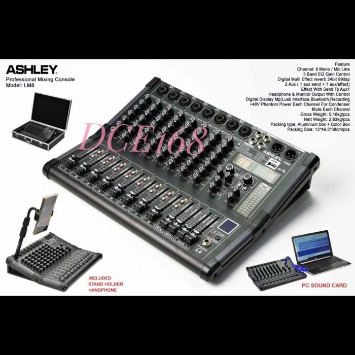 Terlaris Mixer Audio Ashley Lm8 Lm 8 8Channel Free Koper Original Usb Bluetooth