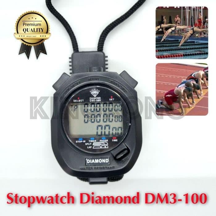 Stopwatchku Stopwatch Diamond Original 60 Memory Digital Olahraga