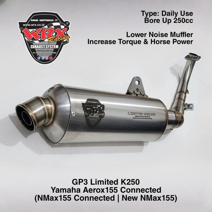 Knalpot WRX GP3 Limited K250 New Aerox155