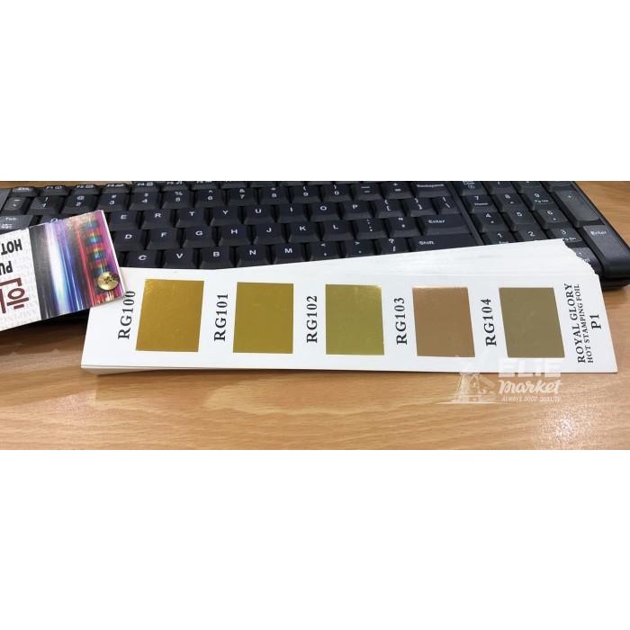 

Terlaris Kertas Foil / Hot Stamping Foil / Poly Embos (Khusus Plastik/Sintetis)