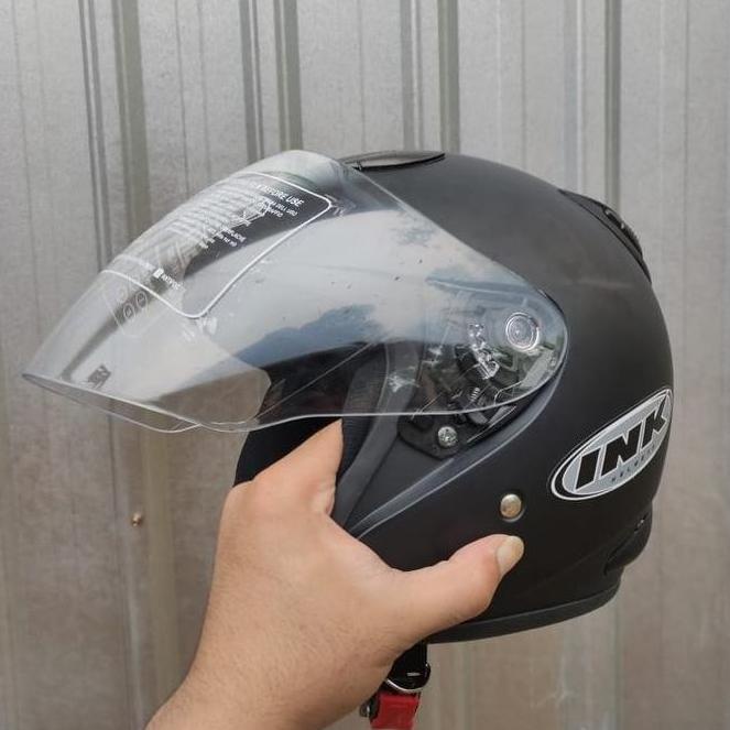 ORIGINAL Helm INK centro KW helem pria wanita dewasa hitam doff SNI