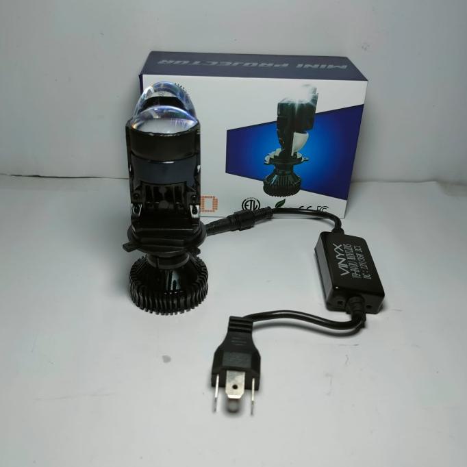 lampu led vinix V9 projie H4 mini projector lens lensa original import