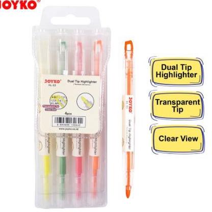 

Best 11.11✴ Highlighter Joyko Dual Tip 4 Warna HL 53 397✯