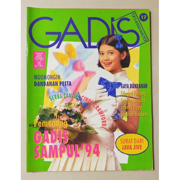Majalah Gadis 2 Juli 1994 : Cover Jihan Fahira, ada Nike Ardilla