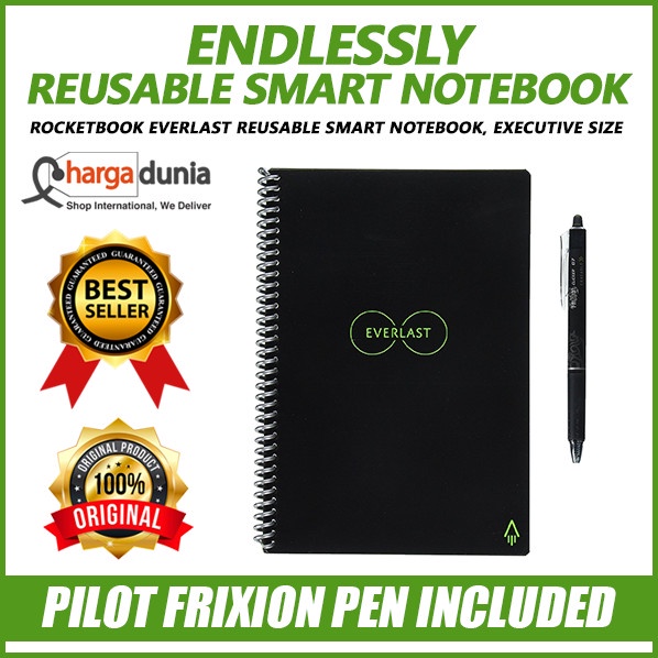 

BISA COD Rocketbook Erasable, Reusable Wirebound Notebook-Letter Size(8.5"x11) /BUKU TULIS