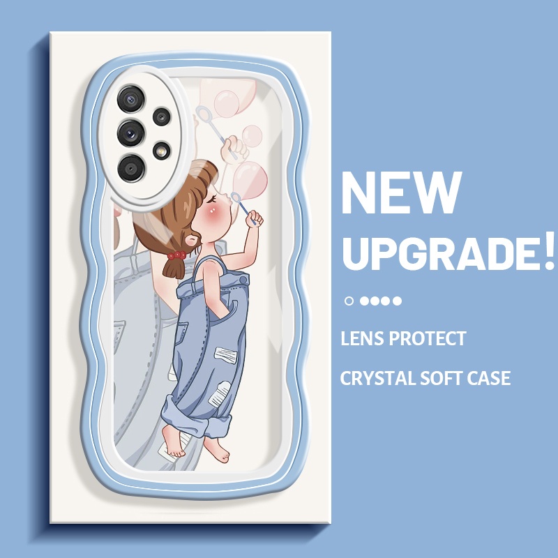 Casing Ponsel untuk Samsung galaxy A52s 5G A52 4G A52 5G Casing kamera transparan kreatif case hp wa