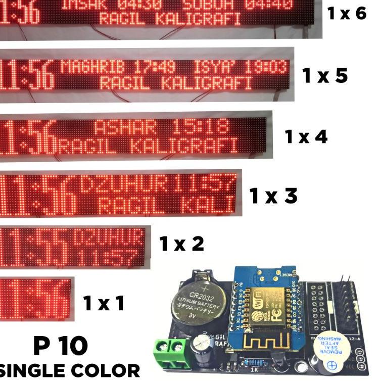 Hadir Terkeren Kontroler JWS P10 - Kontroler Jam Sholat digital p10 runing teks-Kontroler Jam Sholat