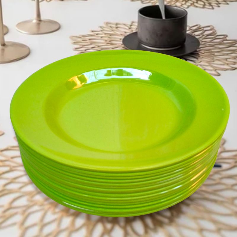 12pcs piring makan melamine 23cm 9inc original Singa singi diner ware food grade SNI tebal kuat taha