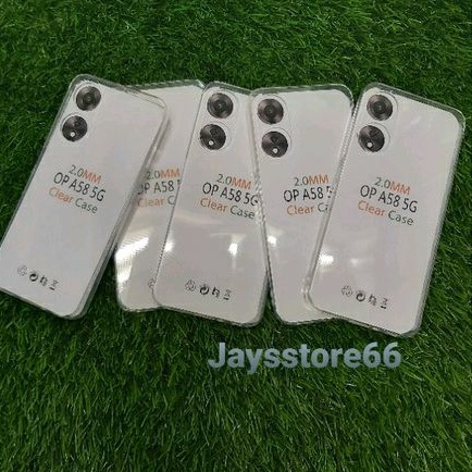 TPU Soft Case Clear 2.0mm Case Bening For Oppo A58 5G