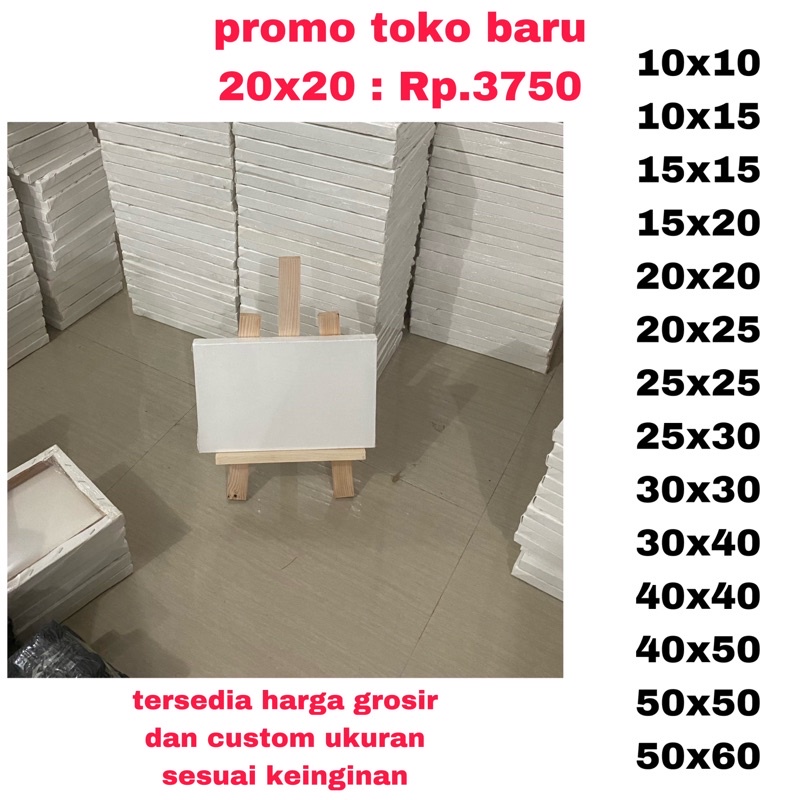 

Kanvas Lukis Premium Berbagai Ukuran 10x10~30x40cm