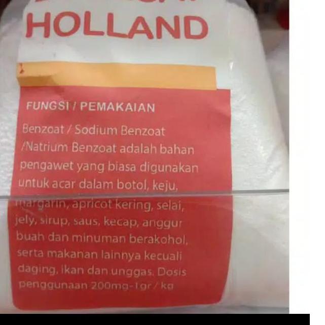 

Termurah✅benzoat holland bahan pengawet makanan dan kue 1 kg