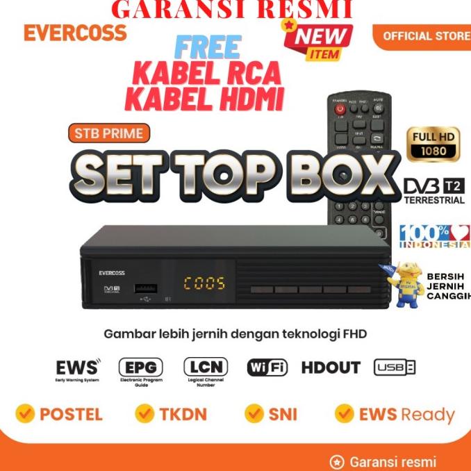 Set Top Box Dvb-T2 Decoder Receiver Tv Digital Stb Set Box Tv Premium