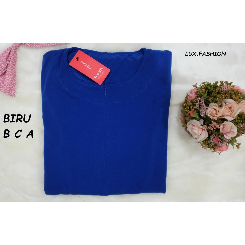 Special - GAMIS JERSEY POLOS (BIRU ELECTRIK ATAU BIRU BCA)/ GAMIS BUSUI