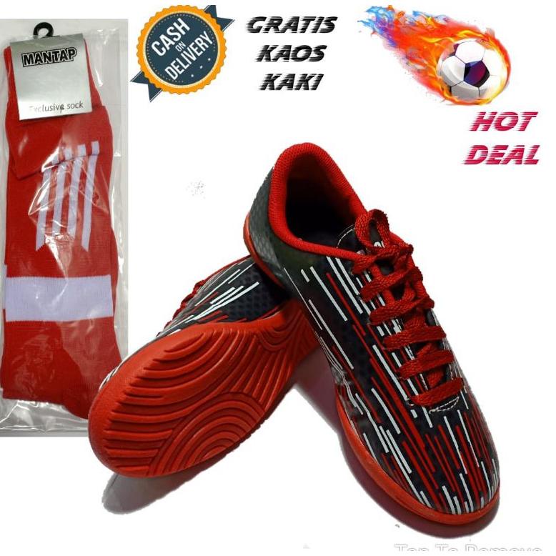 (COD) Sepatu Futsal Anak Anak Laki Laki Perempuan Cowok Cewek Tanggung Kecil Umur Usia 1 2 3 4 5 6 7