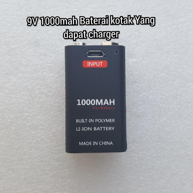 Baterai Kotak 9V 1000Mah 1.000 Mah Charge Isi Ulang Batre Rechargeable