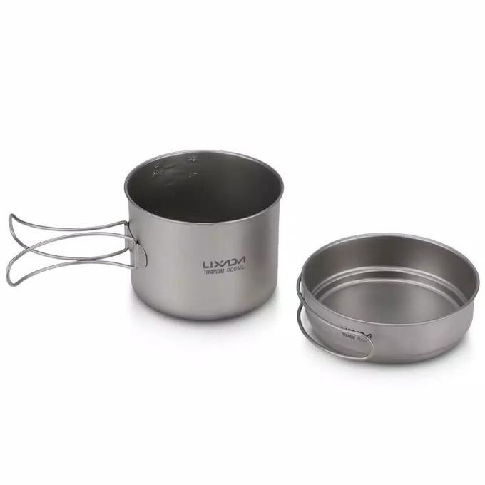 Lixada titanium Ta8326 900ml pot 300ml pan cookset Ultralight camping