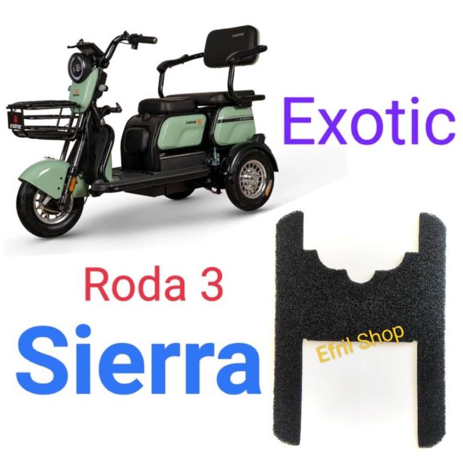 Alas kaki karpet sepeda motor listrik roda 3 Exotic Sierra roda tiga
