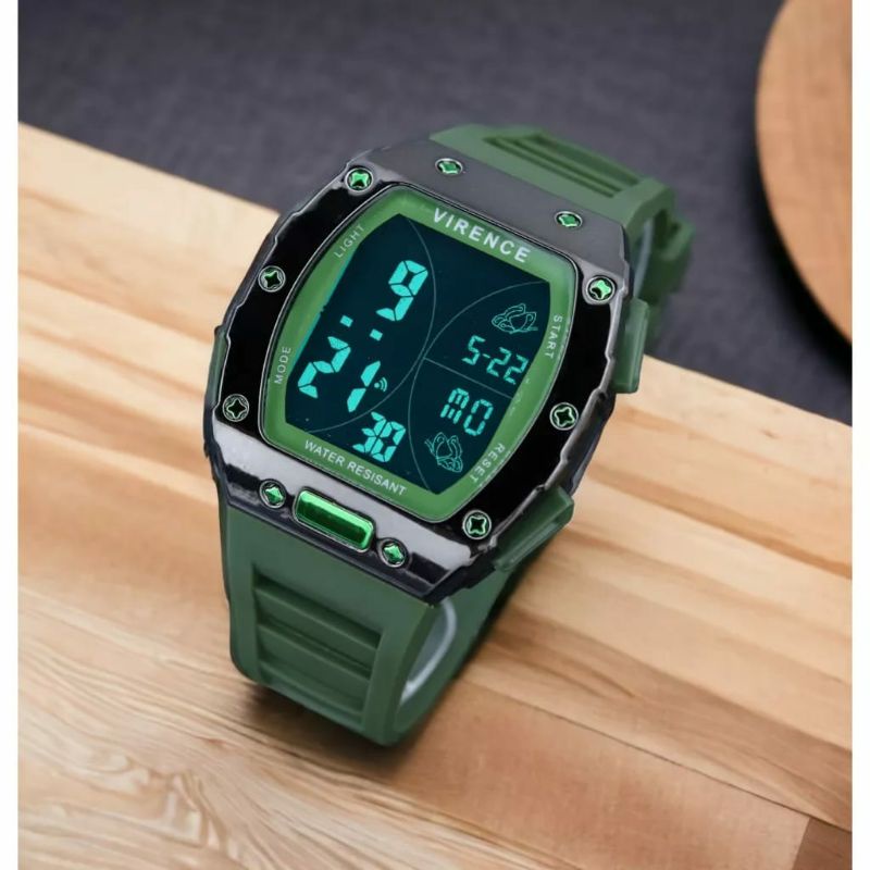 New Sale!!! Jam Tangan Virence Rubber Digital Tahan Air Pria Kasual Bisa Bayar Ditempat