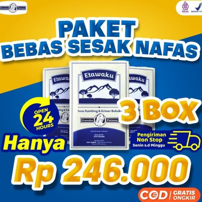 

Etawaku Platinum Paket 3 Box Solusi Atasi Masalah Tulang Sendi Keropos ---NEW---