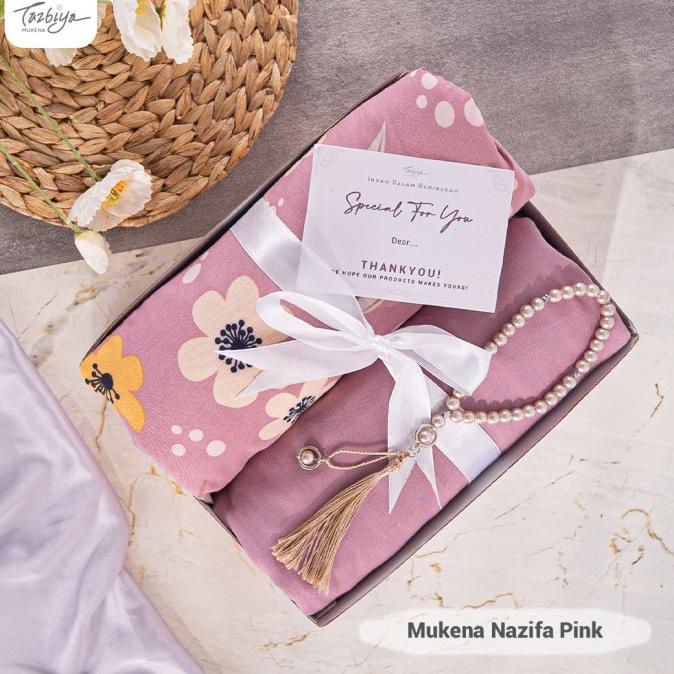 MUKENA TAZBIYA SPECIAL GIFT EXCLUSIVE KOMBINASI / KADO / HAMPERS