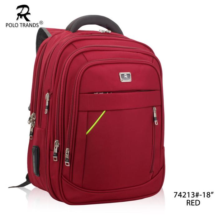 Backpack Polo Trands Ukuran Besar Original Quality-74213-36L - Maroon