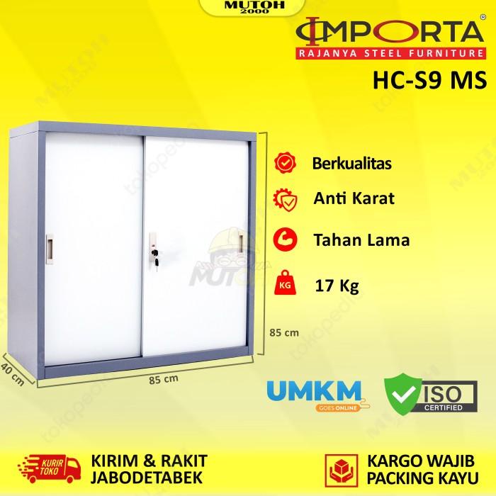 

Terlaris Importa Hc-S9 Bt Ms Lemari Arsip Besi Pintu Sliding Plat Pendek