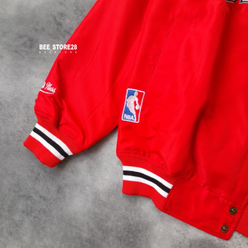 JACKET VARSITY CHICAGO NBA RED BORDIR AUTHENTIC