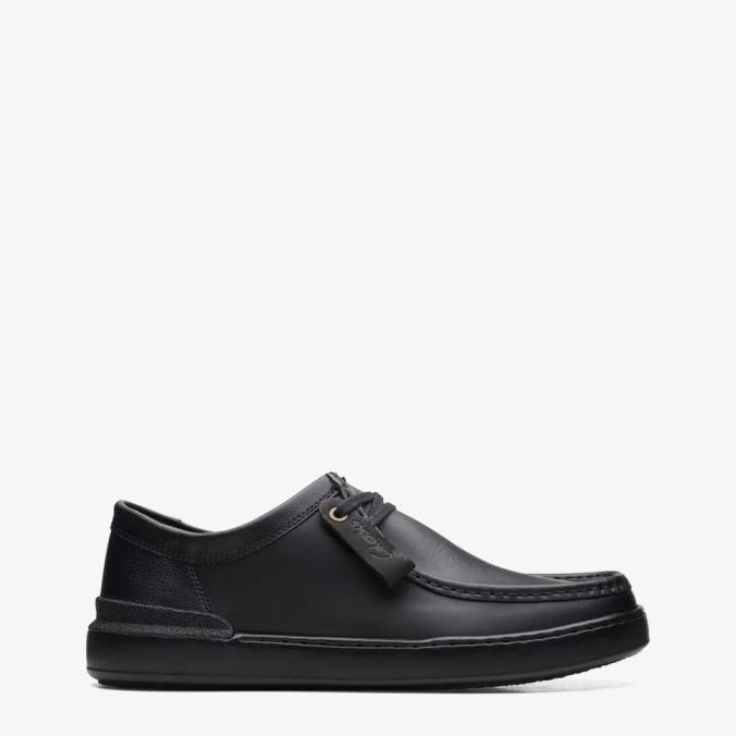 CLARKS CourtLiteWally- Black Leather (Original) Men's Leather Shoes