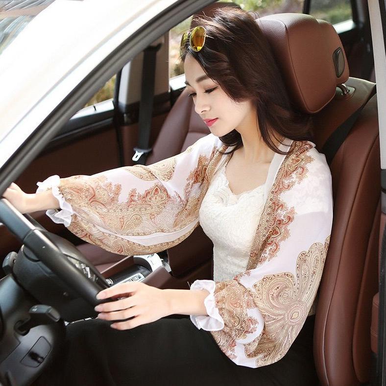 BISA COD Outer Scarf Outdoor Sunscreen Chiffon Scarf Aksesoris Fashion Korea Syal Wanita Bahan Sifon