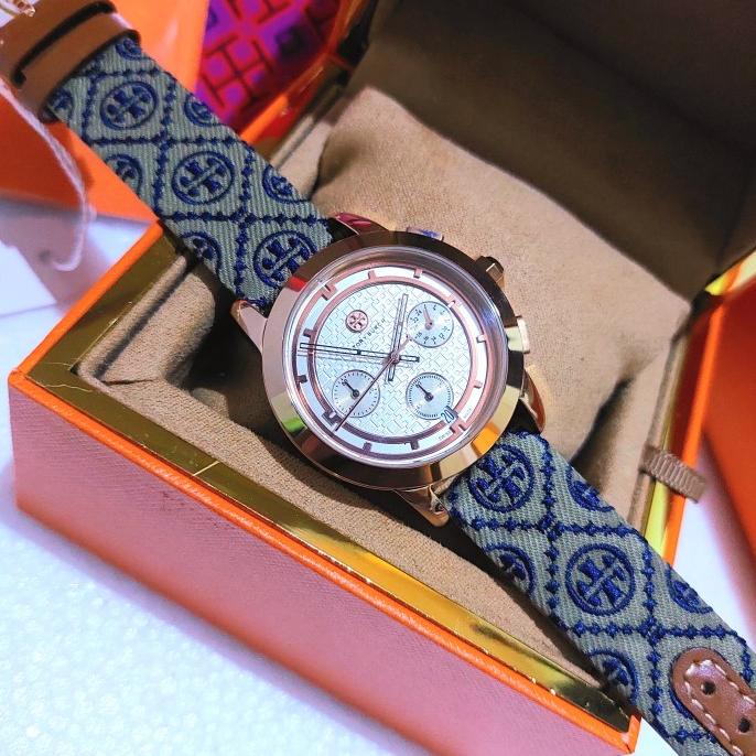 Jam Tangan Tory Burch Original TB1026 Rosegold White Dial