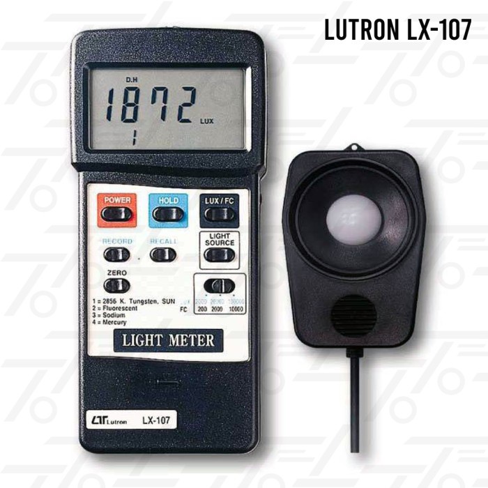 Terlaris Lutron Lx-107 Lux Meter / Light Meter Lutron Lx107