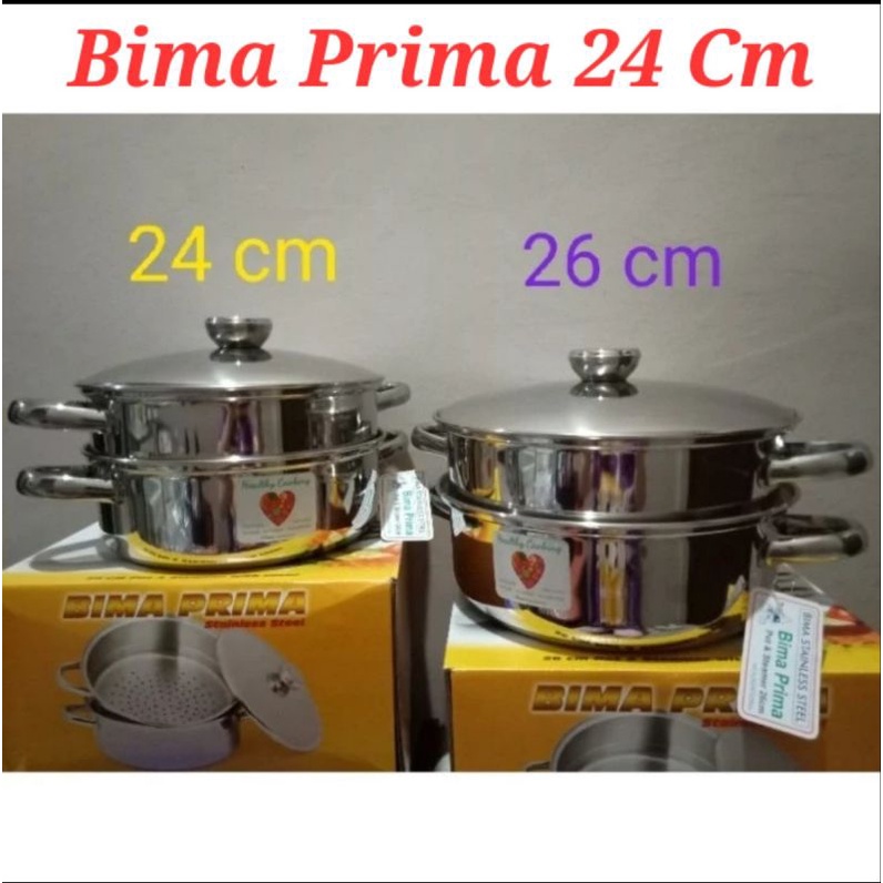BIMA PRIMA 24 CM PANCI STAINLESS KUKUS STEAM