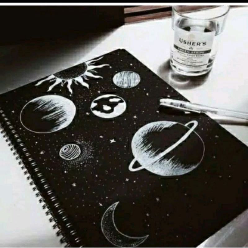 

Buku Hitam Polos B5,A5,B7 dan A6 Sketchbook hitam Buku Seketsa Hitam Sketchbook Black Paper Brusphen..