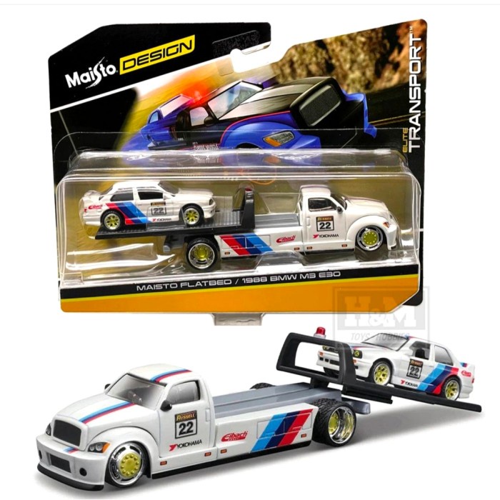 Must Have Maisto Elite Transport Maisto Flatbed & 1988 Bmw M3 Termurah