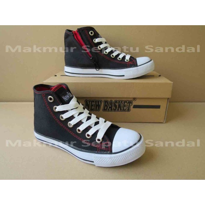 Sepatu Sekolah Sepatu Sekolah - New Basket NB 338 HC - Black/Red - 28(C3A1) sepatu anak perempuan sn
