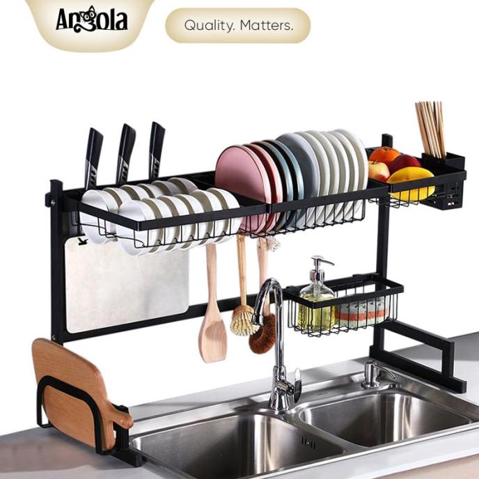 Angola Rak Piring Wastafel G01/G05 Stainless Rak Dapur Serbaguna