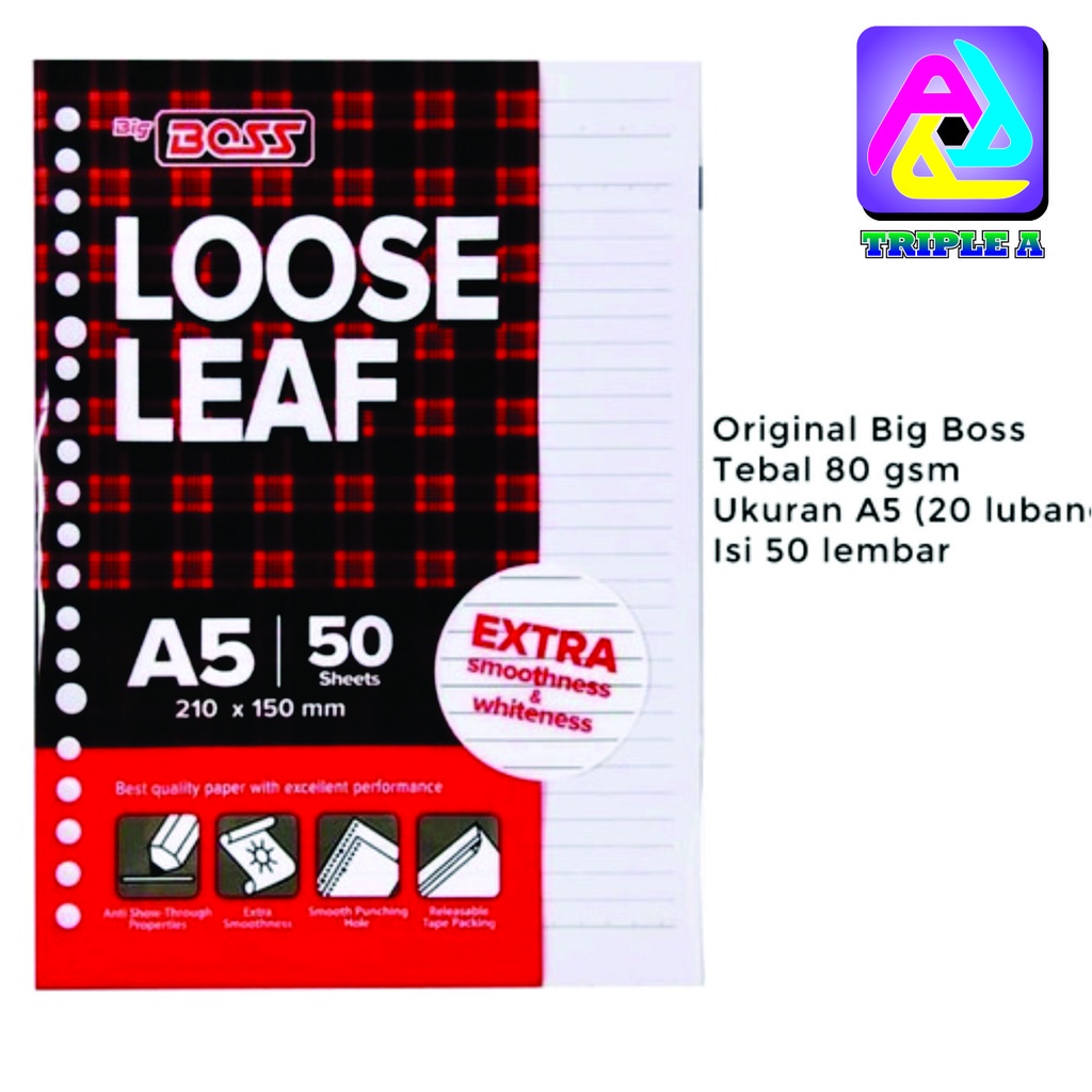 

LOOSE LEAF GARIS 50 6 MM BIG BOSS A5 - BBO LL 50 A5