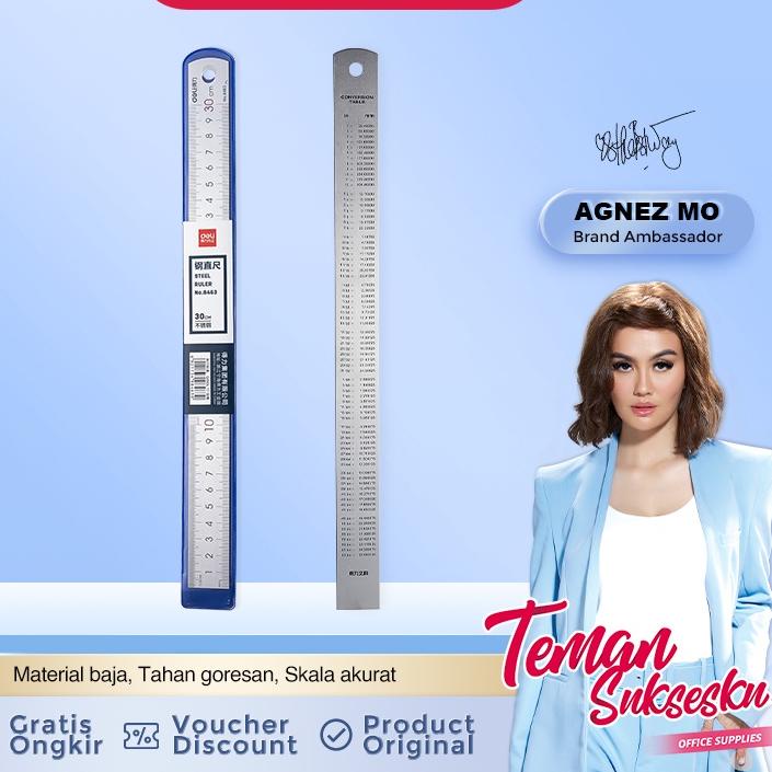 

6.6 Sale | KI3 | Deli Penggaris baja berkualitas tinggi tahan gores 15/20/30/50cm 8461