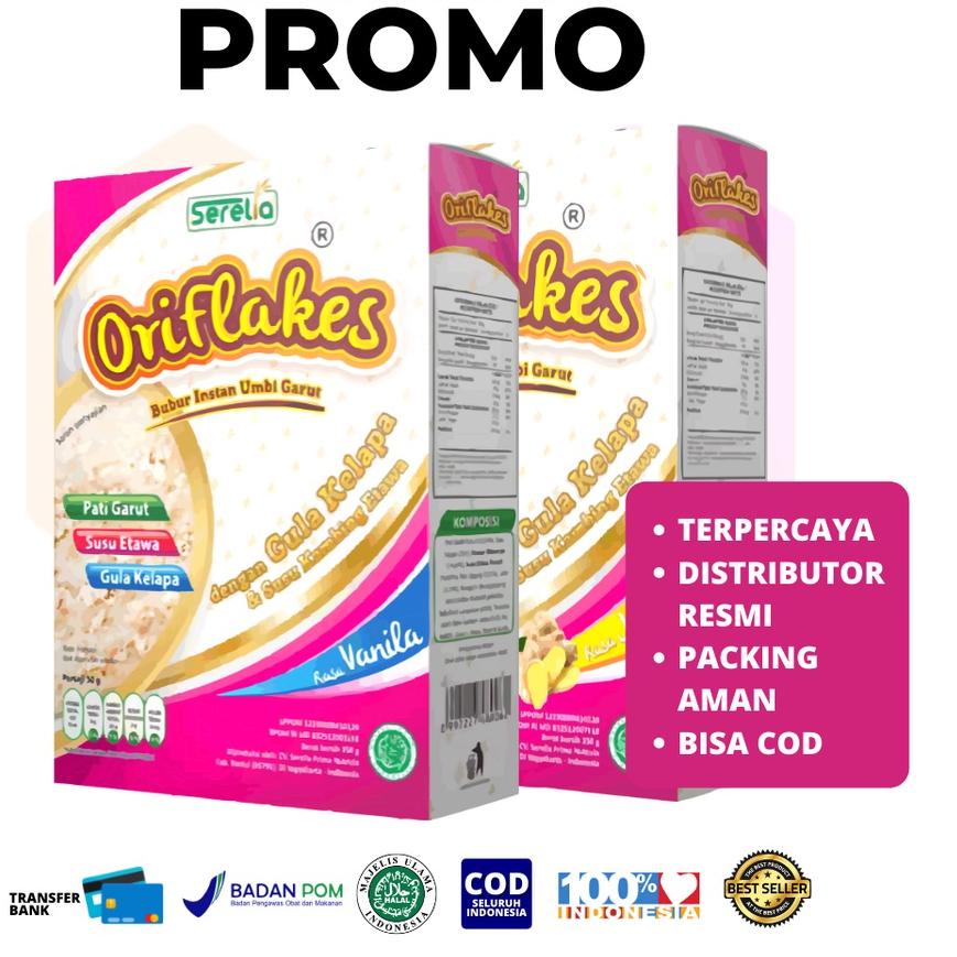 

Sale | KI3 | ORIFLAKES Maag Asam Lambung & Gerd Makanan Sarapan Sereal Pati Umbi Garut 350 gram