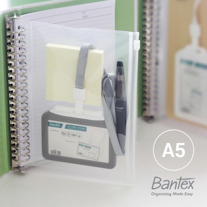 

COD | KF7 | Bantex Zipper Pocket For Multiring Binder A5 20 Holes 8072 08