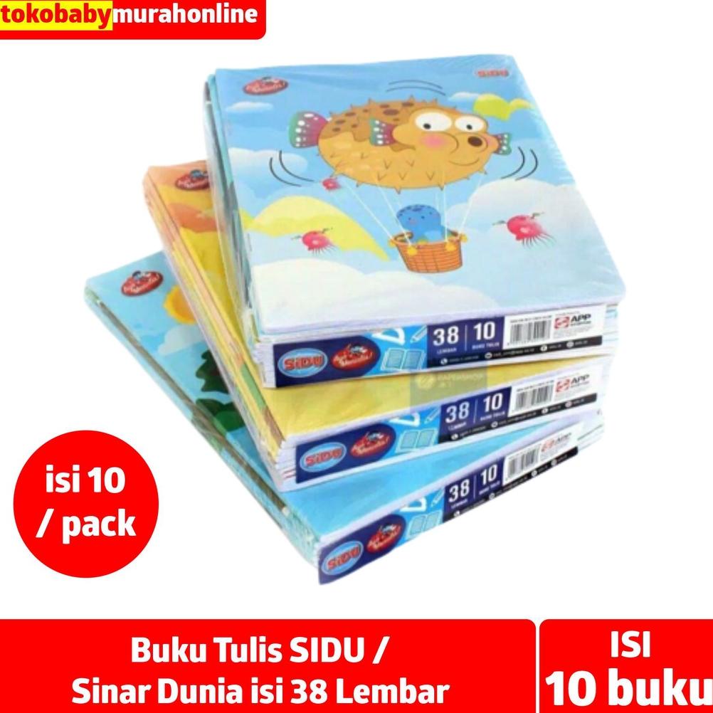

Berkualitas! BUKU TULIS SIDU 38 LEMBAR PACK ISI 10PCS / BUKU TULIS SIDU ISI 38