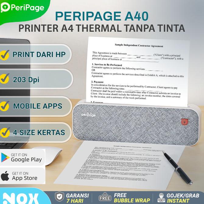 Peripage A40 Printer thermal tanpa tinta HVS A4 A9s max A6 A9s PRO