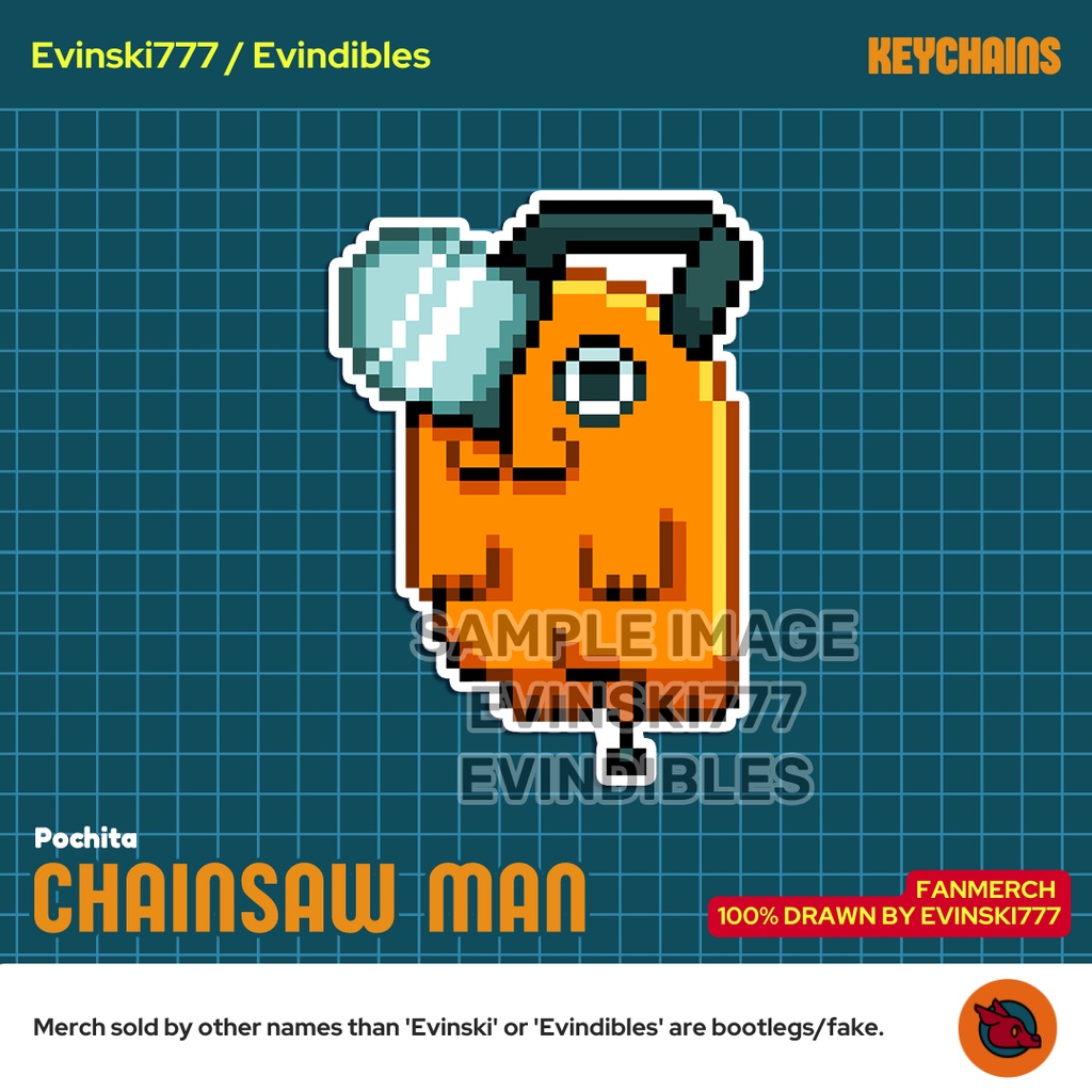 Keychain Gantungan Kunci Ganci - Pochita - Anime Manga Chainsaw Man CSM