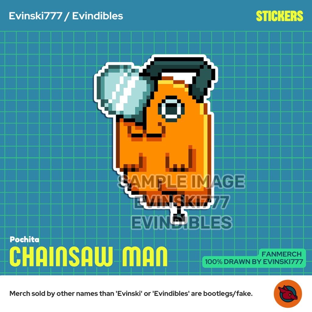 Stiker Sticker - Pochita - Anime Manga Chainsaw Man CSM