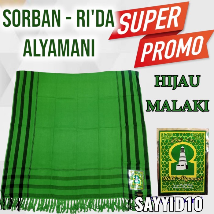Sorban sorban al-yamani Rida Yaman syal Ridha alyamani original sorban habaib - 7(R7J2) Sorban Arab 