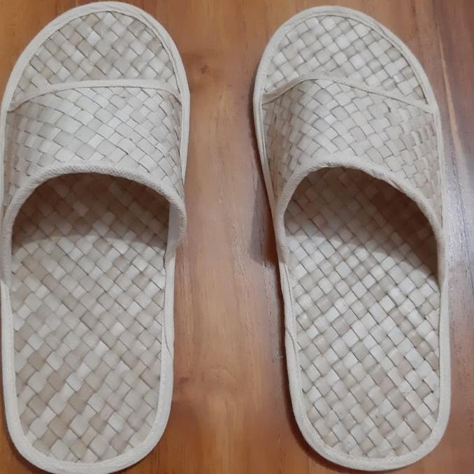 &<&<&<&] sandal wanita/pria sleeper bahan anyaman pandan kwalitas hotel