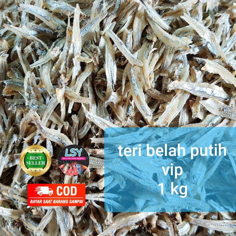 

TERLARIS BRANDS FESTIVAL ikan asin teri belah putih vip / jengki belah vip 1kg grosir