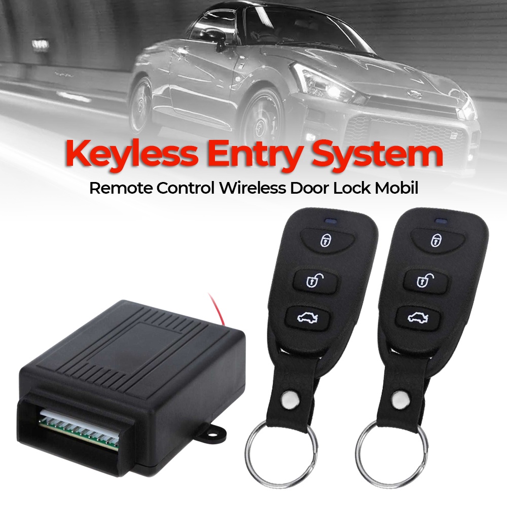 Eunavi keyless entry system remote control wireless door lock mobil d 402 black