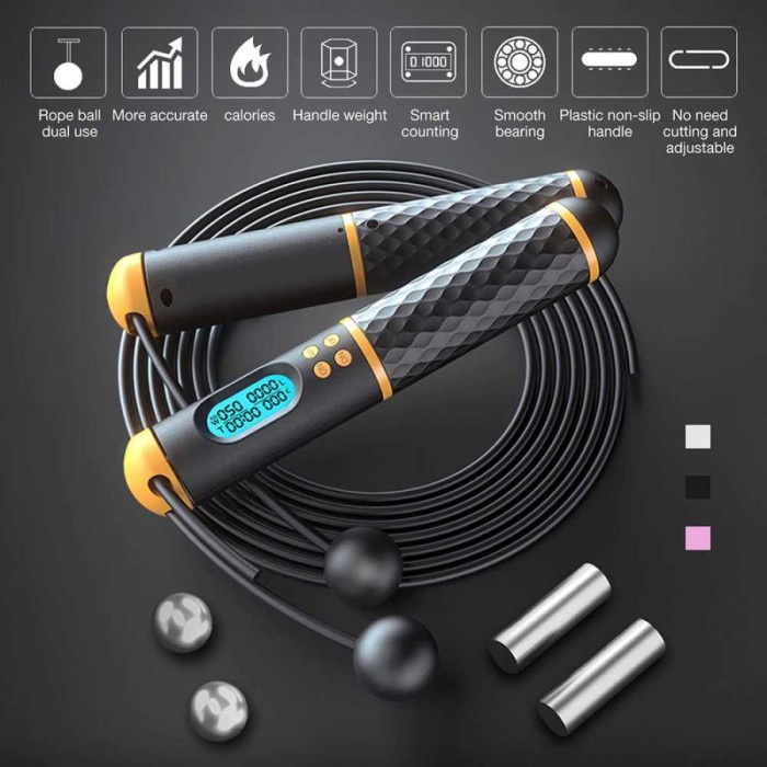 Terlaris Tali Skipping Premium Dengan Led Skipping Rope With Led Original Tli