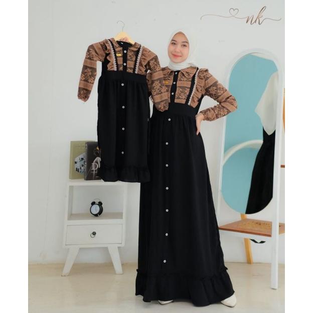LARIS MANIS DRESS COUPLE BROKAT ORIGINAL NK/GAMIS CRINGCEL MOM KIDS quro